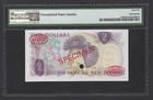 New Zealand 2 Dollars Nd 1968-75  P164bs  specimen  Uncirculated Grade 66