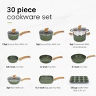 30 Piece Cookware Set Nonstick Pots And Pans Set Granite Kitchen Bakeware Set