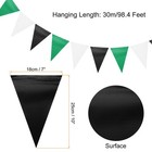 1 Pcs 98 Feet Pennant Banner Flags White  Black  Green