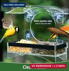 Window Bird Feeder With Strong Suction Cups - Transparent Bird House For Cat  Ki