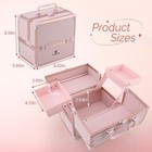 Makeup Train Case 2 Trays Makeup Box Organizer Portable Travel Makeup Case Locka