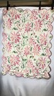 Vintage D  Porthault Pink Daisy Floral Pillow Sham Scalloped Linen 19 5x28 As-is
