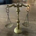 Vintage Brass Scales Of Justice 6 Inch Tall