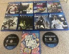 Barley Used Playstation 4 Slim Ps4 Bundle W  2 Controllers  Psvr Headset   Games