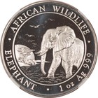 2010 Somalia 100 Shillings 1 Oz 999 Silver African Elephant Facing Left Ngc Ms69