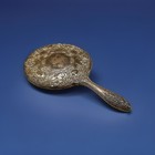 Vintage Silver-plated Hand Vanity Mirror - Hand-held  Ornate Art Nouveau