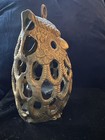 Vintage Brass Owl Candle Holder Hanging Lantern Mcm Korea  6 5  Tall