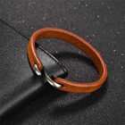 Vintage Genuine Leather Bracelet For Men And Women  With S-shaped Hook 