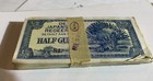 Netherlands 1 2 Gulden Japanese Occupation Currency  Pickup 2 Notes Per Order