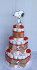 3 Tier  Snoopy Pumpkin Diaper Cake Fall Baby Shower