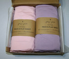 Joey   Joan Pack N Play Sheets 2 Pack Pale Pink And Lilac 27  X 39 