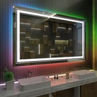 Adjustable Xxl Led Illuminated Bathroom Mirror Anti-fog Wall Mirror W rgb Touch
