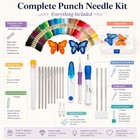 Diy Punch Needle Embroidery Pen Kit 50 Color Thread Sewing Craft Tool Set
