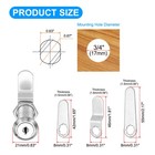 6 Pack Keyed Alike Cabinet Locks With Key 1-1 2 Inch For Rv Drawer  Silver