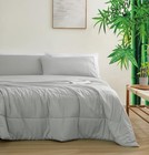 Comforter blanket Set -  light Weight Natural Bamboo Viscose Soft And Twin Gray