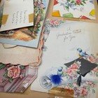 Vintage Scrapbook Full Loaded Greeting Cards Newspaper Ticket Stubs School Pix