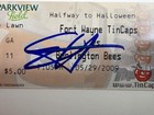 Eric Hosmer Signed 2009 Fort Wayne Tincaps Vs Burlington Bees Ticket Milb