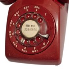 Vtg 60s Bell System Western Electric Rotary Dial Desk Telephone C d 500 Red 1968