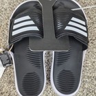 Adidas Alphabounce 2 0 Slides sandals Black white Mens 7   Women 8