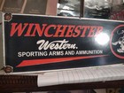 Rare Vintage Winchester Western Dealer Porcelain Metal Sign