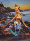 Mermaid Christmas Ornament Hanging  Multicolor Glitter Tail Beach