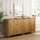 Sideboards Buffet Cabinets  70 8  Wide Wooden Credenza Storage With 4 Doors     