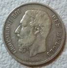 1867 Belgium - 5 Francs - Leopold Ii -  900 Silver Crown - High Grade - Beauty 