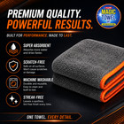 8-pack Microfiber Car Detailing Towels 14x14 230 Gsm Coral Fleece Lint-free