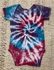 Vintage Tie Dye Onesie Swirl Size M 19-26 Lbs Short Sleeve Unisex 90 s Y2k