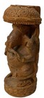 Vintage Carved Indian Wooden Hand Carved Hindu God Lord Ganesha Figure Statue