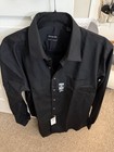 Van Heusen Wrinkle Resistant Regular Fit Black Solid Dress Shirt 16 5 34 35