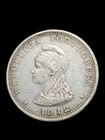 1912 Portuguese India 1 Rupia Silver Rare Wow Grade