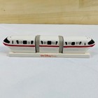 Walt Disney World Monorail Salt And Pepper Shaker Set Base Red Stripe Ceramic