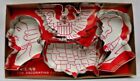Rare Vintage Patriotic Metal Cookie Cutters 4 Pc Set See Description Nos New