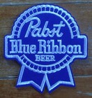 Vintage Style Embroidered Iron On Patch - Pabst Blue Ribbon Beer
