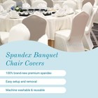 Spandex Black White Or Ivory Banquet Arched Chair Covers Wedding Reception