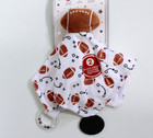 Modern Baby Football Plush Snuggle Blankie Lovey Security Blanket Rattle Teether