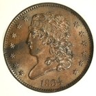 1834 Half Cent   Ngc Ms63 Bn   Spot Free 