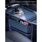 2pcs Car Seat Gap Fillers Universal Fit Leather Side Seat Gap Organizers