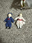 Vintage Miniature Porcelain Dollhouse Dolls Boy   Girl Cloth Body