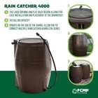 Fcmp Outdoor Rc4000 50 Gallon Outdoor Rain Water Catcher Barrel Container  Brown