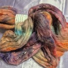 Handpainted Roving Merino Cashmere Camel Silk Very Soft  21 Spinning Fiber Top