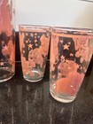 Mid-century Mcm Barware Pink Dancing Elephants Cocktail Shaker   Glasses 1950s