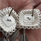 925 Sterling Silver Earrings Southwestern Turquoise Inlay Navajo Q t  Quoc New