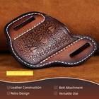 Tourbon Leather Folding Knife Pancake Sheath Belt Case Pouch Edc Knives Holster