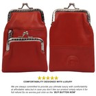 Orange Leather Purse Cigarette Pack Holder Pouch Case With Coin Purse