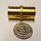 50 Pcs  3 4  Pex Coupling - Lead Free Brass 3 4 Inch Crimp Coupling 23-2-4 50