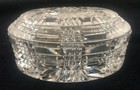 1990s Waterford Oval Crysral Glass Lidded Casket Trinket Box 4-3 4 l     Ireland
