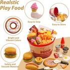 80 Piece Kids Fast Food Pretend Play Food Set For Kitchen Role Play