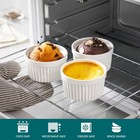 Vancasso 8 Oz Ramekins Lid Porcelain Creme Brulee Souffle Dishes White Pudding